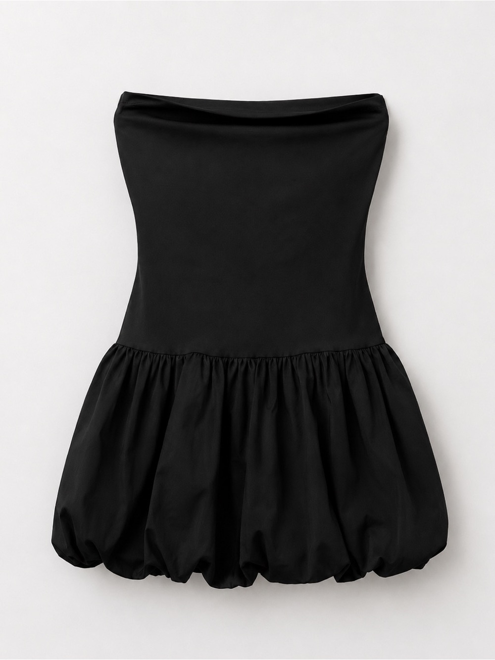 Target Black Strapless Bubble Hem Dress